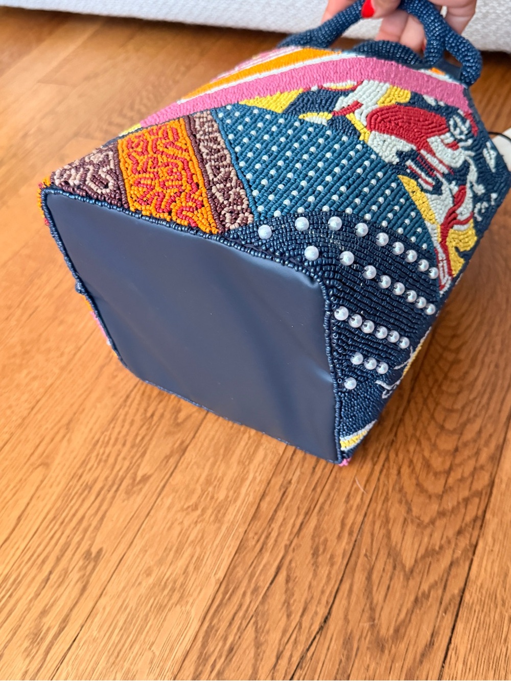 STAUD Beaded Cote Patchwork Foulard Bag - Picture 5 of 8